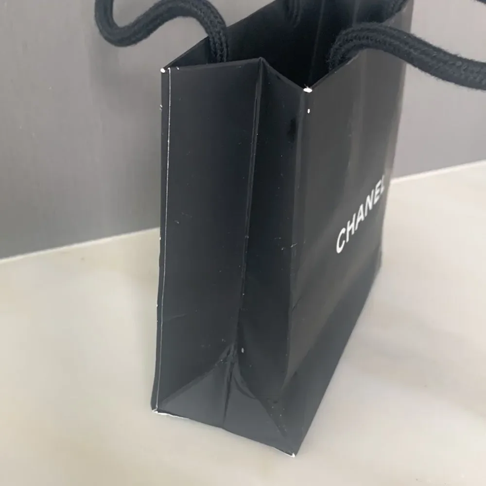 CHANEL Empty Small Shopping Bag – 5.5” x 5.5” x 2” with Extras